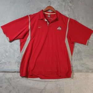 Nike Ohio State Red Polo Sz XXL Dri Fit Athletic Sport Team Polo